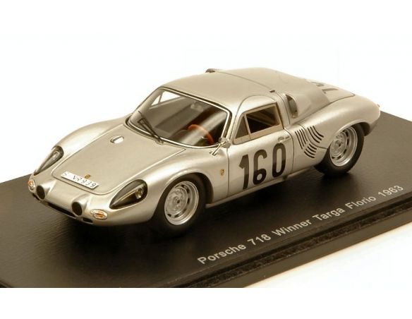 Spark Model S43TF63 PORSCHE 718 GTR N.160 WINNER TARGA FLORIO 1963 J.BONNIER-C.M.ABATE 1:43 Modellino