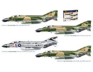 Italeri IT1373 F-4 C/D/J PHANTOM USA-US NAVY VIETNAM ACES DECALS x 4 VERSIONI KIT 1:72 Modellino