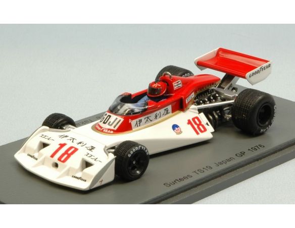 Spark Model S4856 SURTEES TS19 N.TAKAHARA 1976 N.18 9th JAPANESE GP 1:43 Modellino