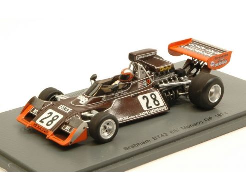 Spark Model S4785 BRABHAM BT42 J.WATSON 1974 N.28 6th MONACO GP 1:43 Modellino