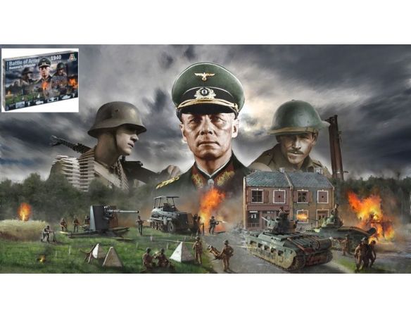 Italeri IT6118 WWII BATTLE OF ARRAS 1940 ROMMEL OFFENSIVE KIT 1:72 Modellino