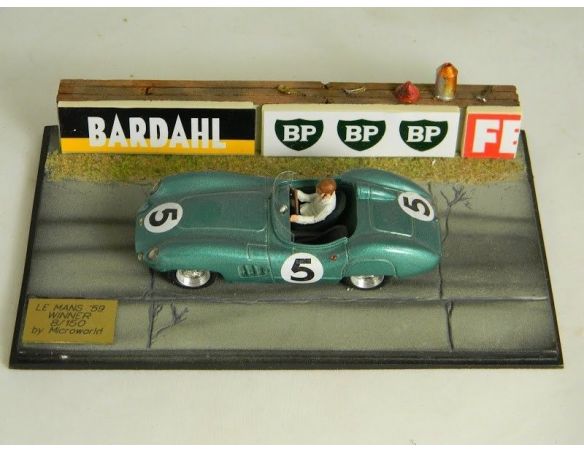 Microworld BE01 DIORAMA LE MANS'59 WINNER ASTON Modellino