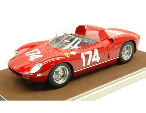 Tecnomodel TMD1839E FERRARI 250 P N.174 ACCIDENT TARGA FLORIO 1963 M.PARKES-J.SURTEES 1:18 Modellino