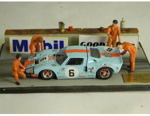Microworld MWBE06 DIORAMA FORD GT 40 WINNER LM 1969 1:43 Modellino