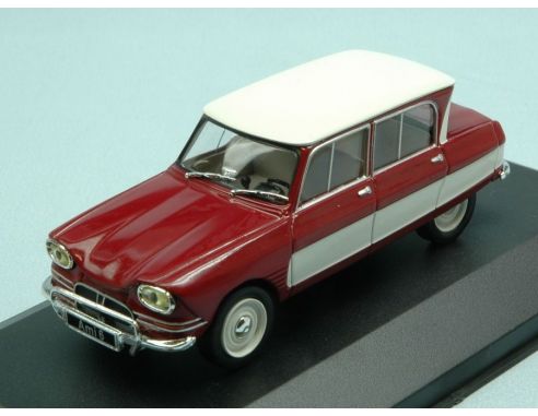 White Box WB155 CITROEN AMI 6 1961 DARK RED/WHITE 1:43 Modellino