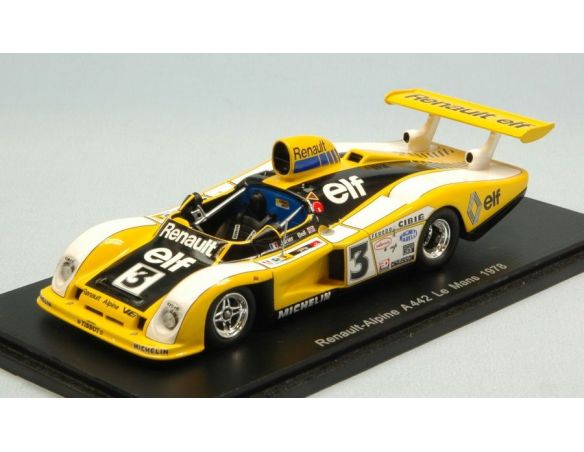Spark Model S4377 RENAULT-ALPINE A442 N.3 RETIRED LM 1978 J.P.JARIER-D.BELL 1:43 Modellino