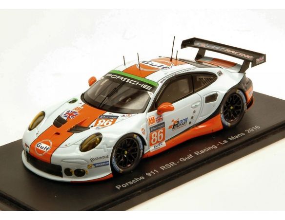 Spark Model S5141 PORSCHE 911 RSR N.86 33th LM 2016 M.WAINWRIGHT-A.CARROL-B.BARKER 1:43 Modellino
