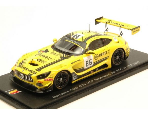Spark Model SB125 MERCEDES GT3 N.86 5th 24 H SPA 2016 JAGER-PAFFET-GOTZ 1:43 Modellino