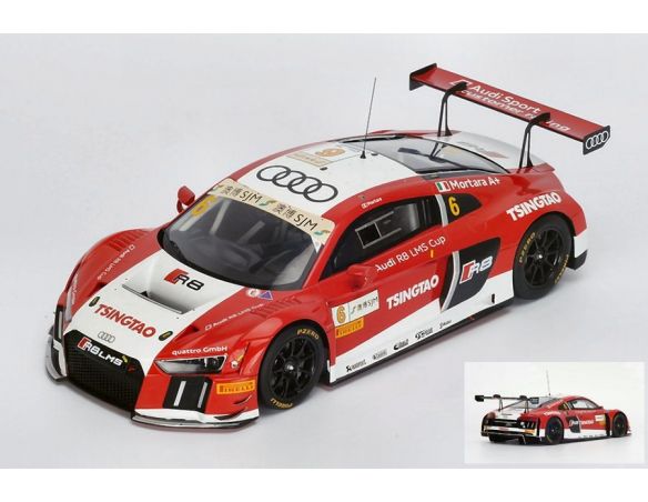 Spark Model S18SA002 AUDI R8 LMS N.6 6th MACAU GP FIA GT 2015 E.MORTARA LIM.300 1:18 Modellino