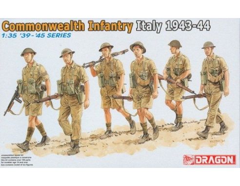 Dragon D6380 COMMONWEALTH INFANTRY ITALY 1943 KIT 1:35 Modellino