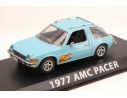 Greenlight GREEN86306 AMC PACER 1977 LIGHT BLUE W/FLAMES 1:43 Modellino