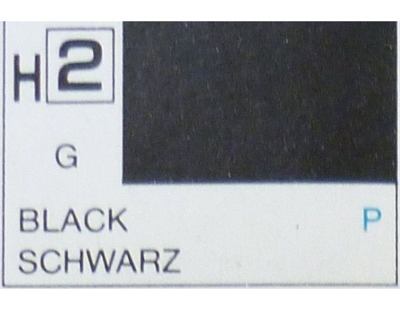 Gunze GU0002 BLACK GLOSS ml 10 Pz.6 Modellino