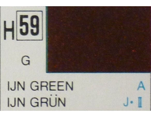 Gunze GU0059 IJN GREEN GLOSS  ml 10 Pz.6 Modellino