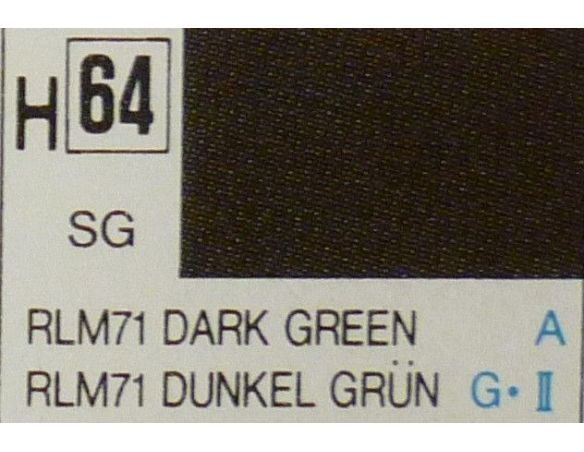 Gunze GU0064 DARK GREEN SEMI-GLOSS  ml 10 Pz.6 Modellino