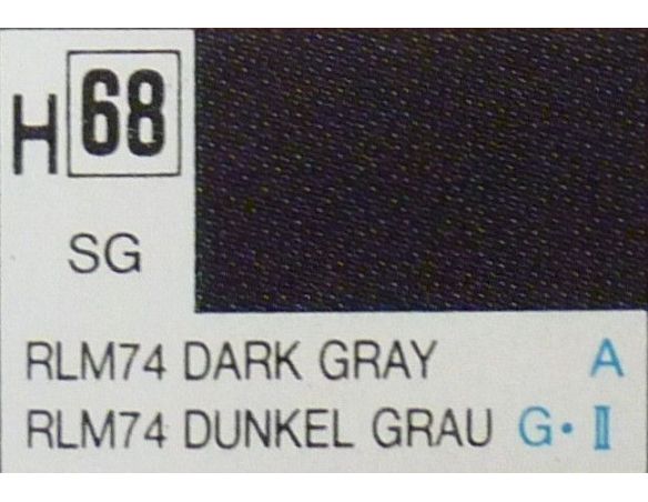 Gunze GU0068 DARK GREY SEMI-GLOSS  ml 10 Pz.6 Modellino