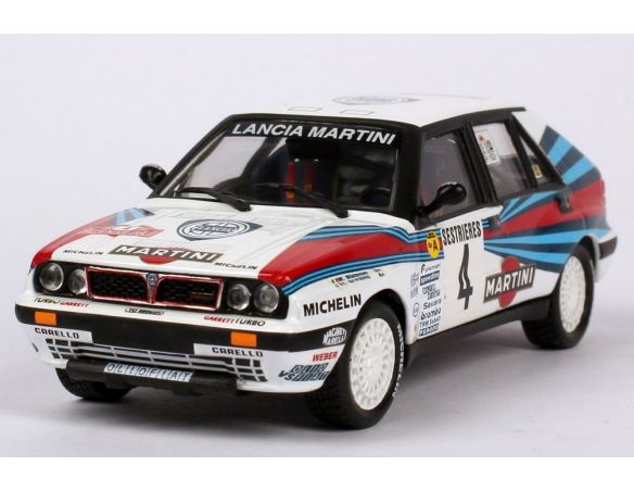 Ixo model SCR 002 LANCIA Delta 16V "Martini" Rally MonteC.'89 ＃4, winner M.Biasion / T.Siviero 1:43 Modellino