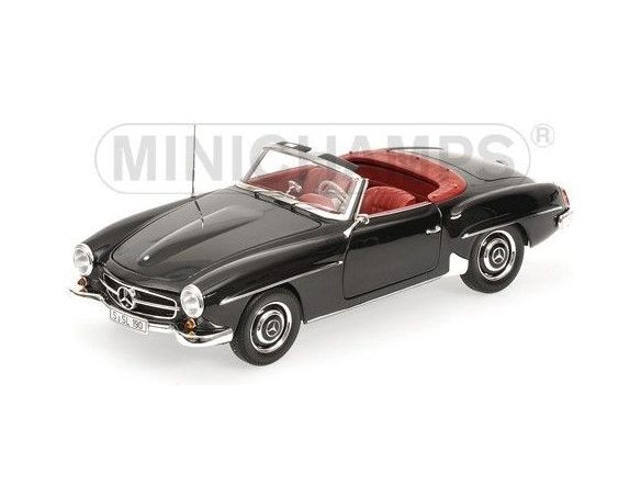 Minichamps PM100037030 MERCEDES 190 SL (W121) 1955 BLACK 1:18 Modellino