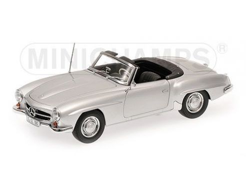 Minichamps PM100037031 MERCEDES 190 SL 1955 SILVER 1:18 Modellino