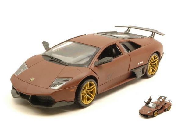 Motormax MTM79503BN LAMBORGHINI MURCIELAGO LP670-4 SV 2010 SATIN SERIES MATT BROWN 1:24 Modellino