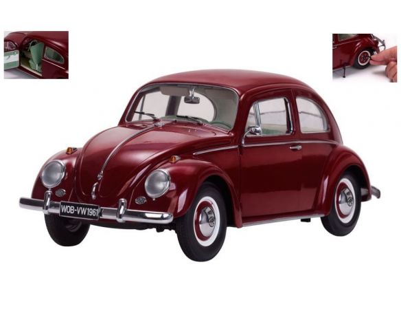 SunStar SS5210 VW BEETLE SALOON 1961 RUBY-RED 1:12 Modellino