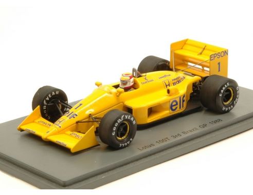Spark Model S4836 LOTUS 100 T NELSON PIQUET 1988 N.1 3rd BRAZIL GP 1:43 Modellino