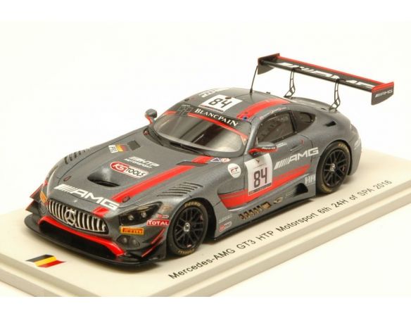 Spark Model SB126 MERCEDES GT3 N.84 6th 24 H SPA 2016 BAUMANN-JAAFAR-BUHK 1:43 Modellino