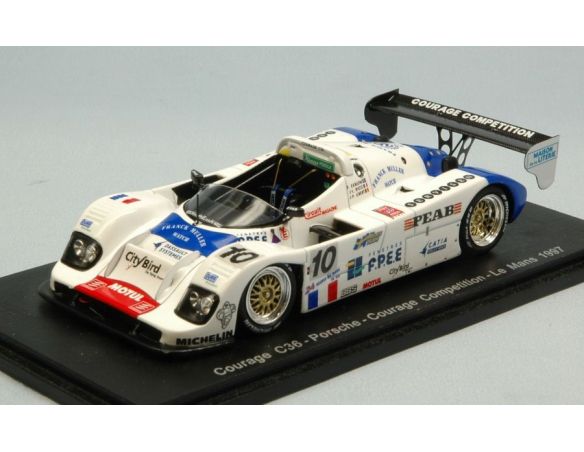 Spark Model S4708 COURAGE C36 N.10 16th LM 1997 J.L.RICCI-J.P.LIBERT-F.EKBLOM 1:43 Modellino