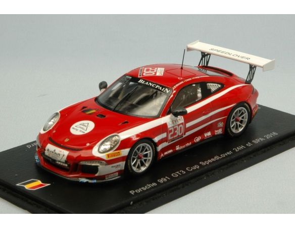 Spark Model SB134 PORSCHE 991 GT3 N.230 48th 24 H SPA 2016 MEULDERS-PAISSE-PIERRE 1:43 Modellino