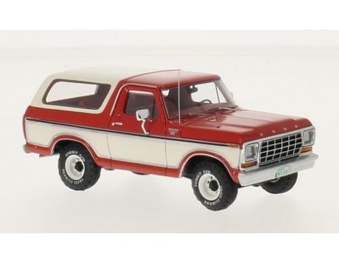 Neo Scale Models NEO46910 FORD BRONCO 1979 RED/WHITE 1:43 Modellino
