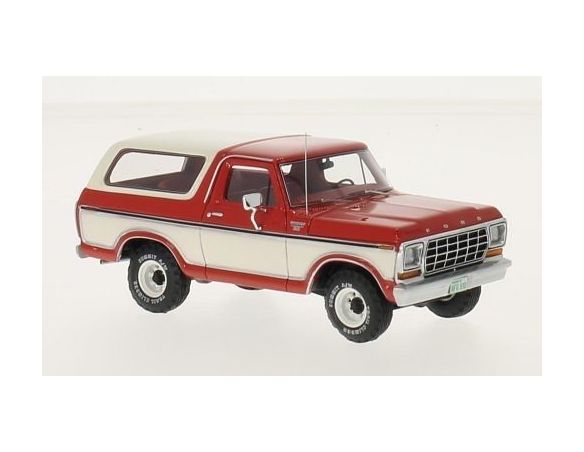 Neo Scale Models NEO46910 FORD BRONCO 1979 RED/WHITE 1:43 Modellino