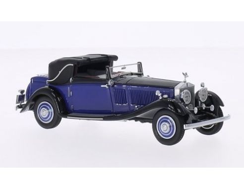 Neo Scale Models NEO49533 ROLLS ROYCE PHANTOM II CONTINENTAL DHC GURNEY NUTTING BLUE/BLACK 1:43 Modellino