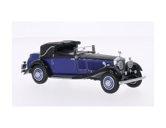 Neo Scale Models NEO49533 ROLLS ROYCE PHANTOM II CONTINENTAL DHC GURNEY NUTTING BLUE/BLACK 1:43 Modellino