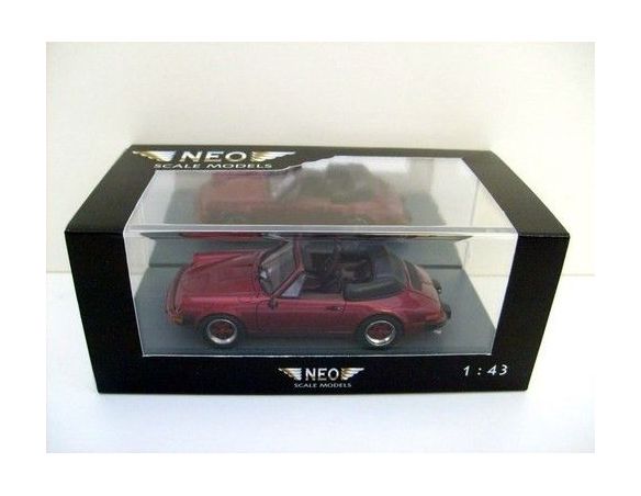 Neo 43252 PORSCHE 911 CARRERA CABRIO USA RED Modellino