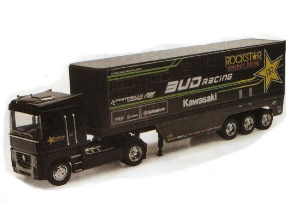 New Ray NY10093 RENAULT MAGNUM AE500 BUD RACING KAWASAKI TEAM 1:32 Modellino