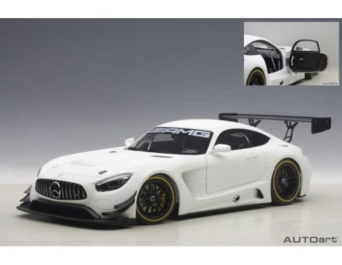 Auto Art / Gateway AA81531 MERCEDES AMG GT3 SENZA DECORAZIONE BIANCO 1:18 Modellino