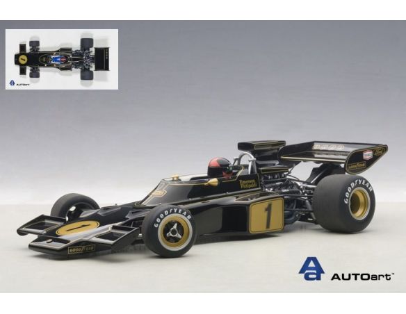Auto Art / Gateway AA87328 LOTUS 72E E.FITTIPALDI 1973 N.1 C/FIGURINO PILOTA 1:18 Modellino