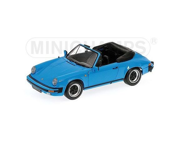 Minichamps PM100063032 PORSCHE 911 CARR.CABR.'83 BLUE 1:18 Modellino