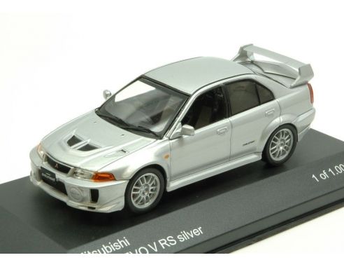 White Box WB214 MITSUBISHI LANCER EVO V RS 1998 SILVER 1:43 Modellino