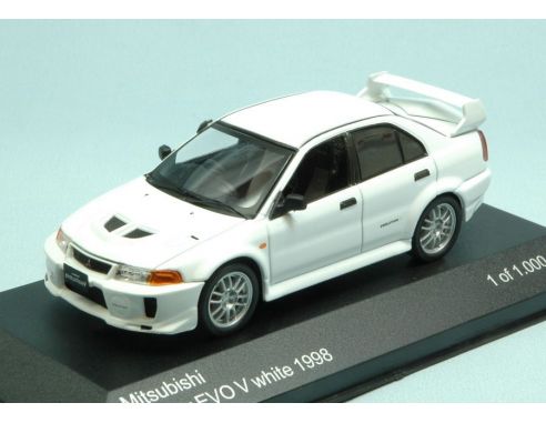 White Box WB216 MITSUBISHI LANCER EVO V 1998 WHITE 1:43 Modellino