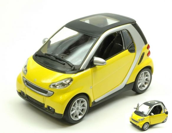 New Ray NY71033Y SMART FORTWO II SERIE 2007 YELLOW 1:24 Modellino