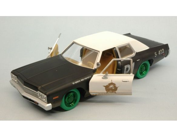Greenlight GREEN84011B DODGE MONACO 1974 BLUES BROTHERS 1980 GREEN WHEELS (LIMITED) 1:24 Modellino