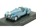 Norev NV473206 PEUGEOT 302 DARL'MAT ROADSTER 1937 BLUE METALLIC 1:43 Modellino