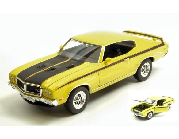 Welly WE4249YBK BUICK GSX 1970 YELLOW/BLACK 1:24 Modellino