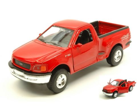 Welly WE2205R FORD F-150 REGULAR CAB FLARESIDE PICK UP 1998 RED 1:24 Modellino