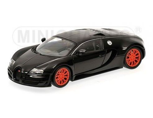 Minichamps PM100110842 BUGATTI VEYRON SUPER SPORT 2010 BLACK METALLIC 1:18 Modellino
