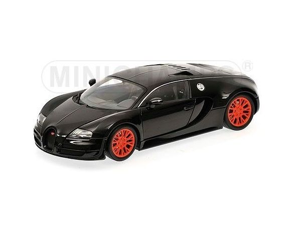 Minichamps PM100110842 BUGATTI VEYRON SUPER SPORT 2010 BLACK METALLIC 1:18 Modellino