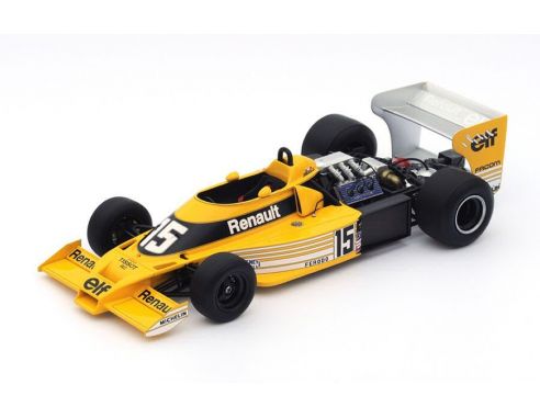 Spark Model S18111 RENAULT RS01 J.P.JABOUILLE 1977 N.15 RETIRED BRITISH GP 1:18 Modellino