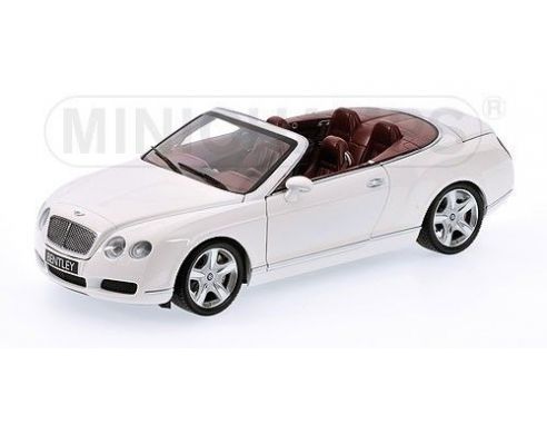 Minichamps PM100139032 BENTLEY CONTINENTAL GTC WHITE 1:18 Modellino
