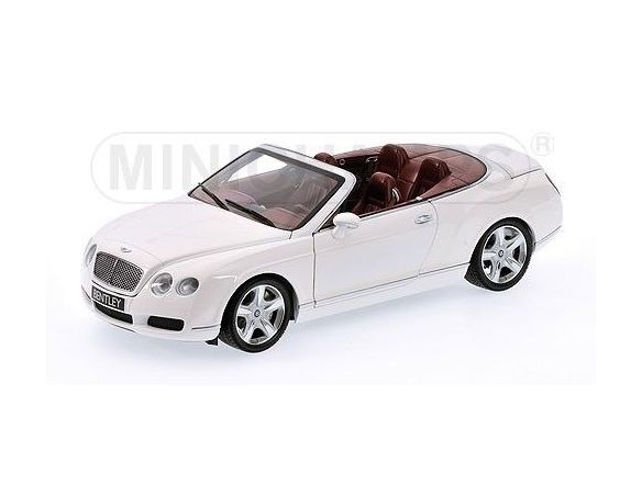 Minichamps PM100139032 BENTLEY CONTINENTAL GTC WHITE 1:18 Modellino