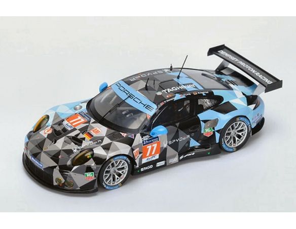 Spark Model S18196 PORSCHE 911 RSR N.77 2nd LMGTE AM 2015 P.DEMPSEY-P.LONG-M.SEEFRIED 1:18 Modellino